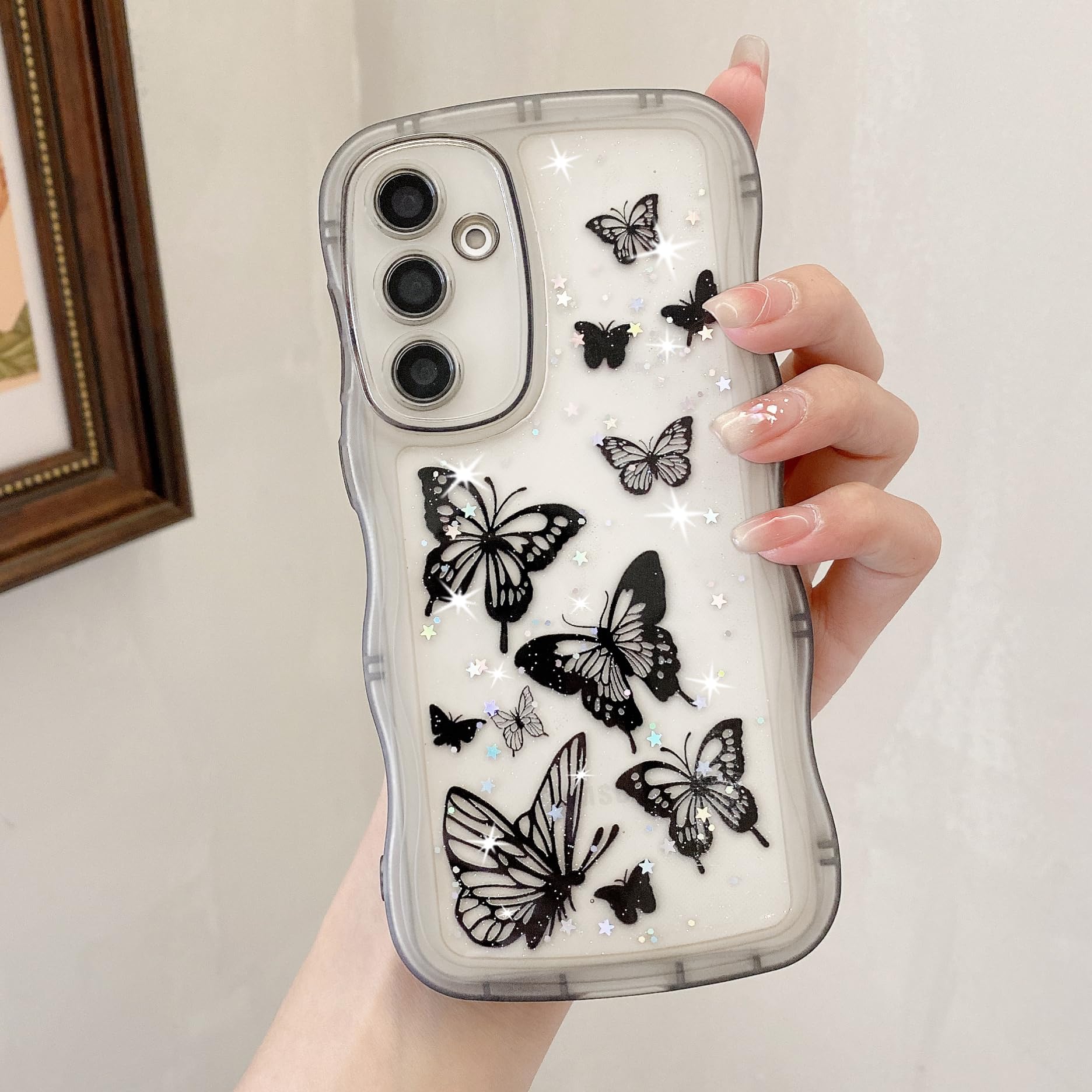 Amazon.com: UEEBAI Wave Butterfly Case for Samsung Galaxy S25 5G